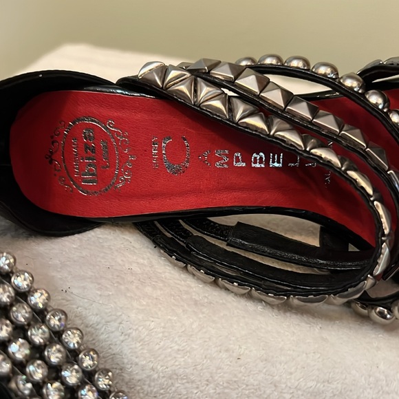 Jeffrey Campbell Ibiza Black Leather With Rhinestones And Studs Size 7 - Picture 11 of 12